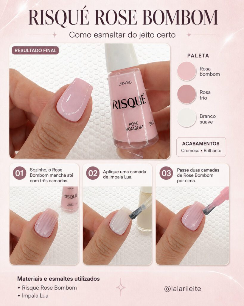 Risqué Rose Bombom: como esmaltar do jeito certo