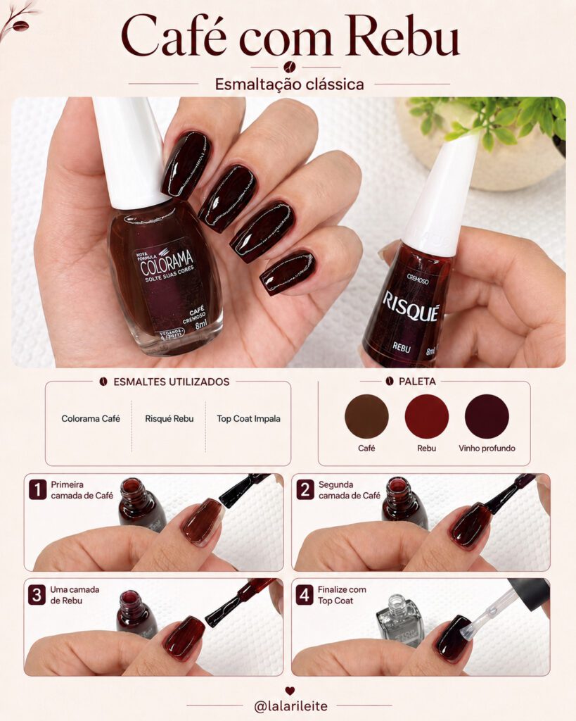 Café com Rebu: esmaltação clássica