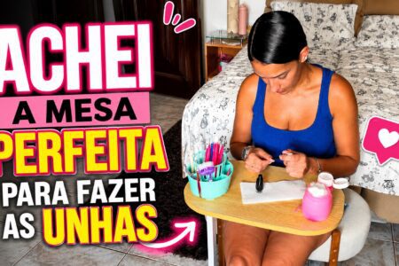 Mesa lateral para fazer as unhas: um achadinho prático para o dia a dia