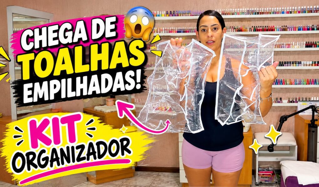 Toalhas organizadas com kit de colmeias: um jeito prático de arrumar o guarda-roupa
