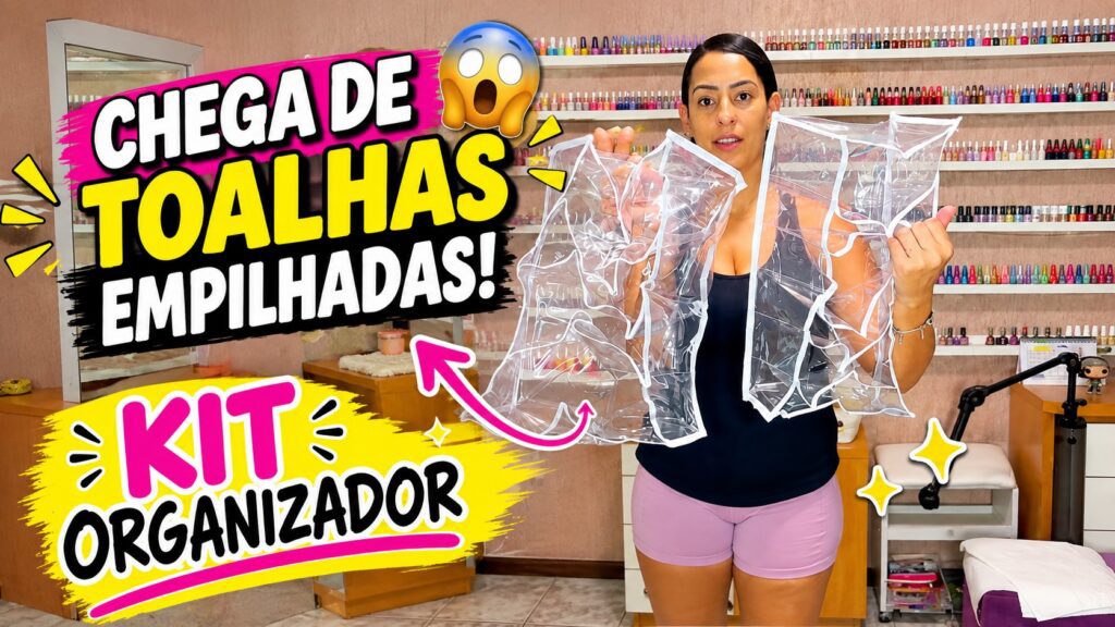Toalhas organizadas com kit de colmeias: um jeito prático de arrumar o guarda-roupa
