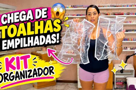 Toalhas organizadas com kit de colmeias: um jeito prático de arrumar o guarda-roupa