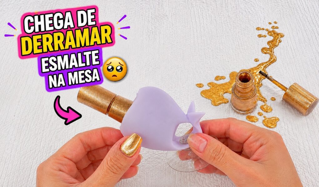 Suporte para esmalte em formato de baleia: a ideia prática para não derramar na mesa