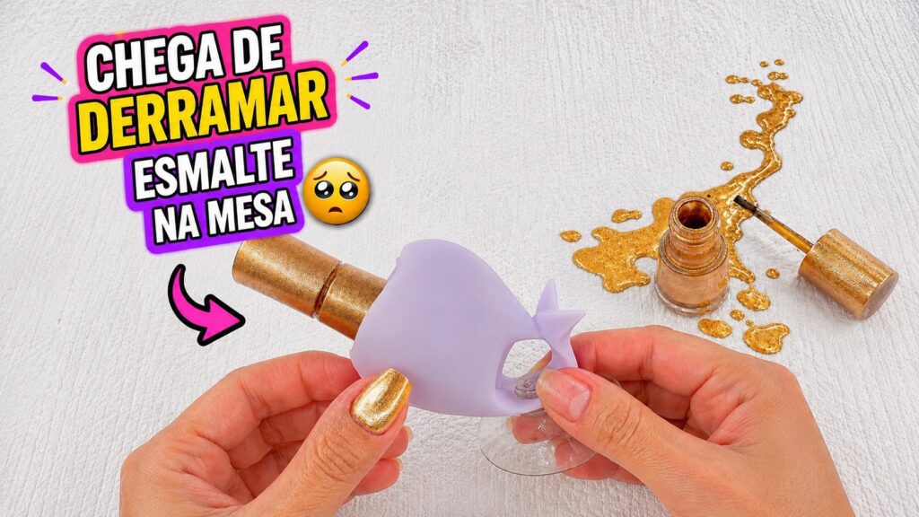 Suporte para esmalte em formato de baleia: a ideia prática para não derramar na mesa