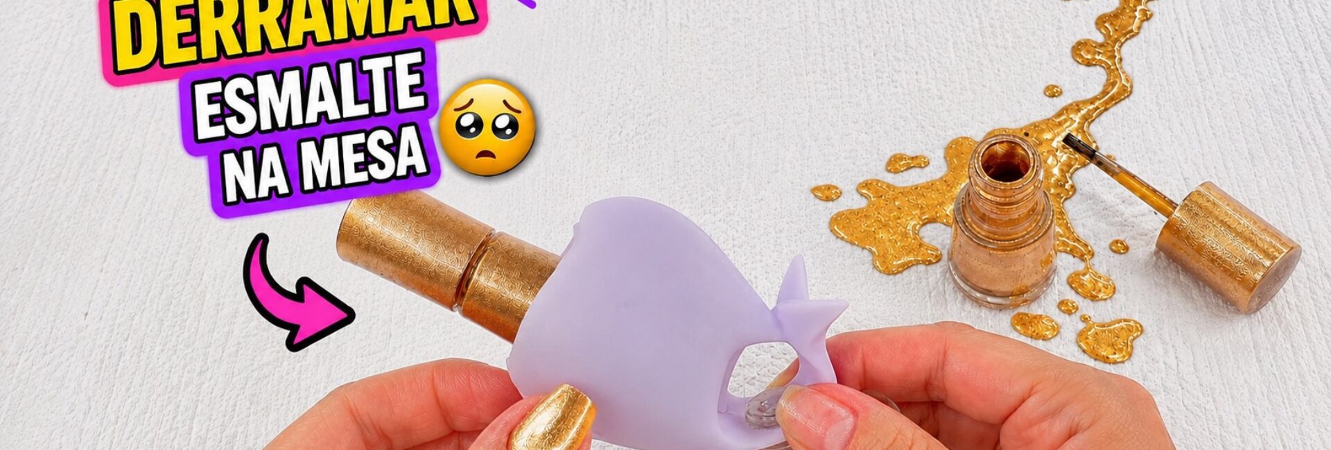 Suporte para esmalte em formato de baleia: a ideia prática para não derramar na mesa