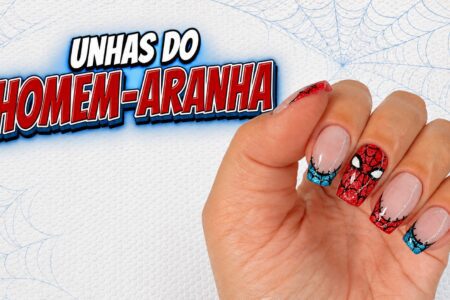 Unhas do Homem-Aranha com francesinha magnética