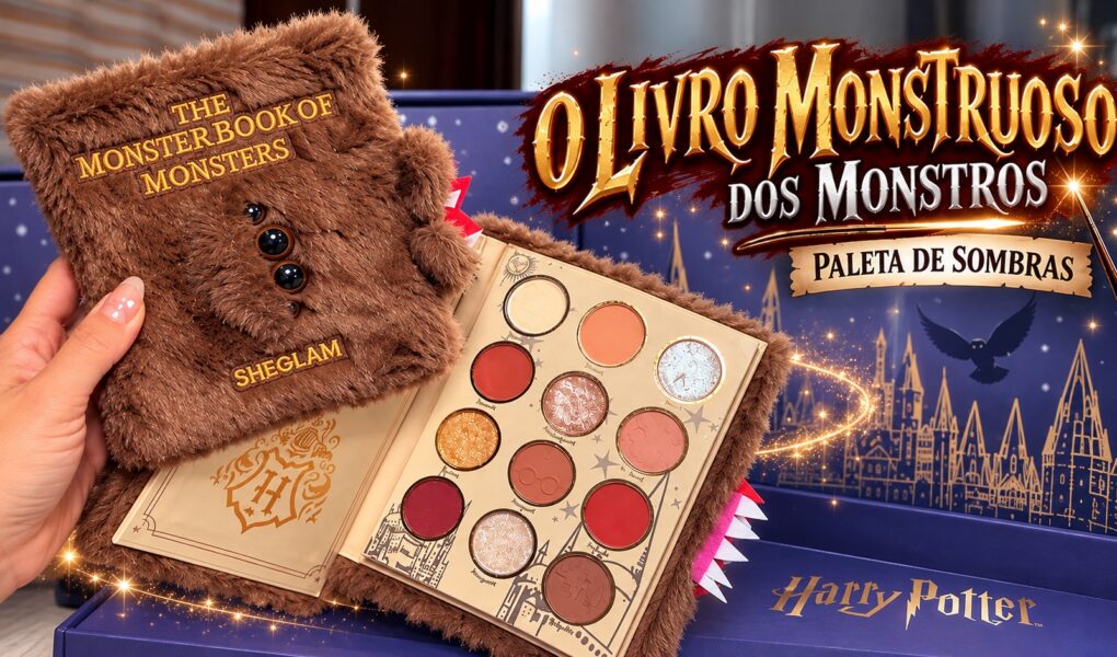 Paleta de sombras Harry Potter Livro Monstruoso dos Monstros, da SHEGLAM