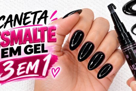 Caneta esmalte em gel 3 em 1: meu teste com a cor preta