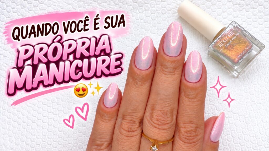 Esmaltação rosa delicada com Risqué Rose Bombom
