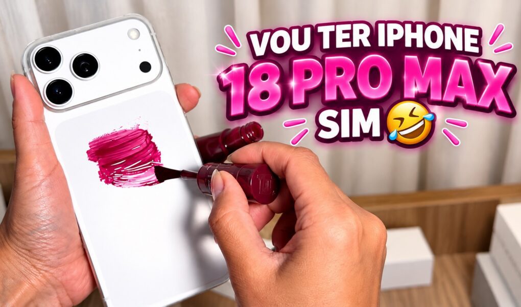 Esmalte vinho e a brincadeira do iPhone Pro Max