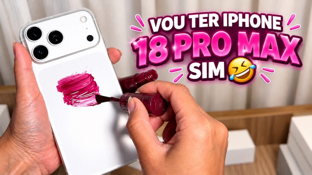 Esmalte vinho e a brincadeira do iPhone Pro Max
