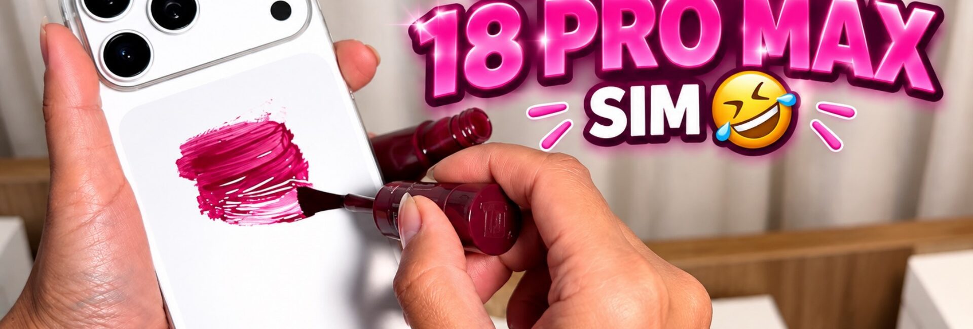 Esmalte vinho e a brincadeira do iPhone Pro Max