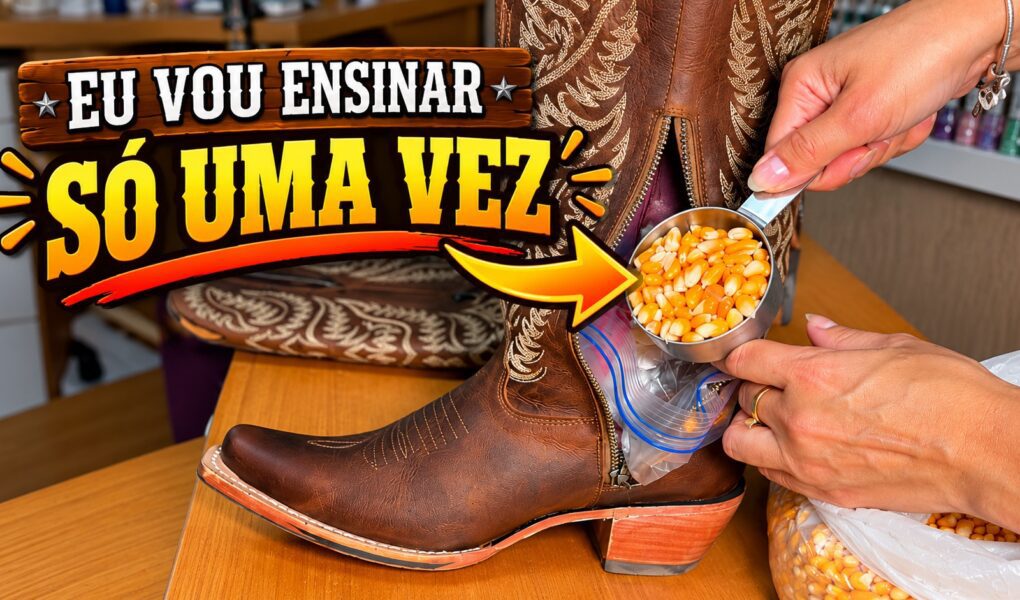 Como lacear bota de bico fino com milho