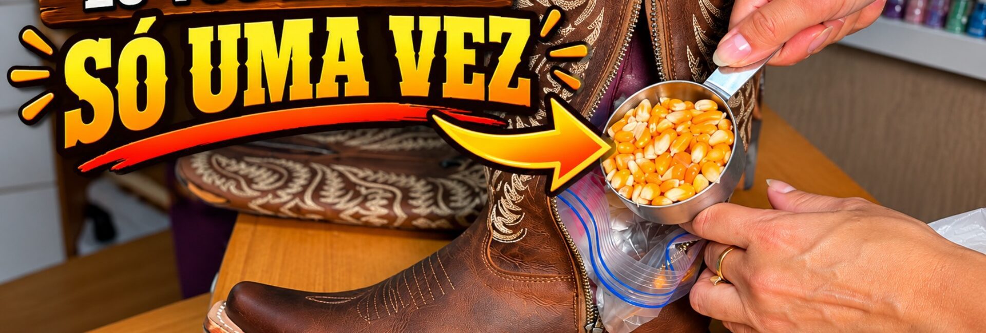 Como lacear bota de bico fino com milho