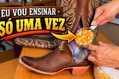 Como lacear bota de bico fino com milho