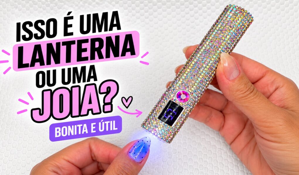 Lanterna UV LED recarregável para unhas em gel: meu achadinho brilhante