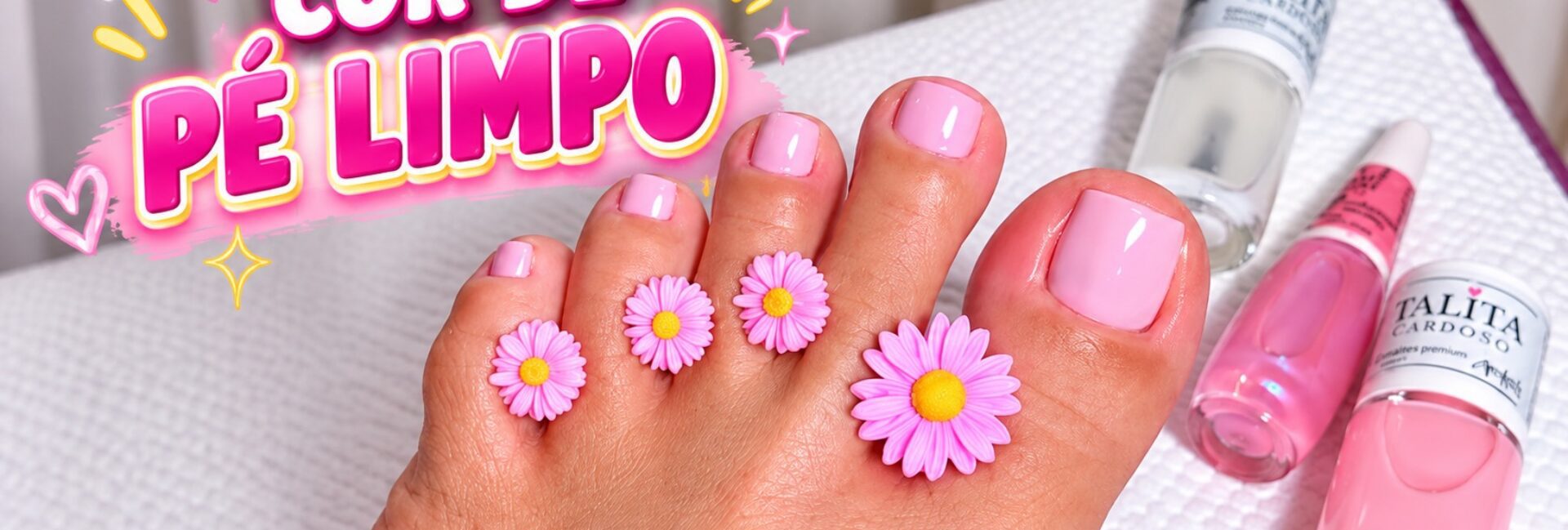 Unha cor de pé limpo: esmaltação rosa delicada e natural