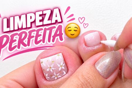 Como limpar a esmaltação dos pés com palito fino