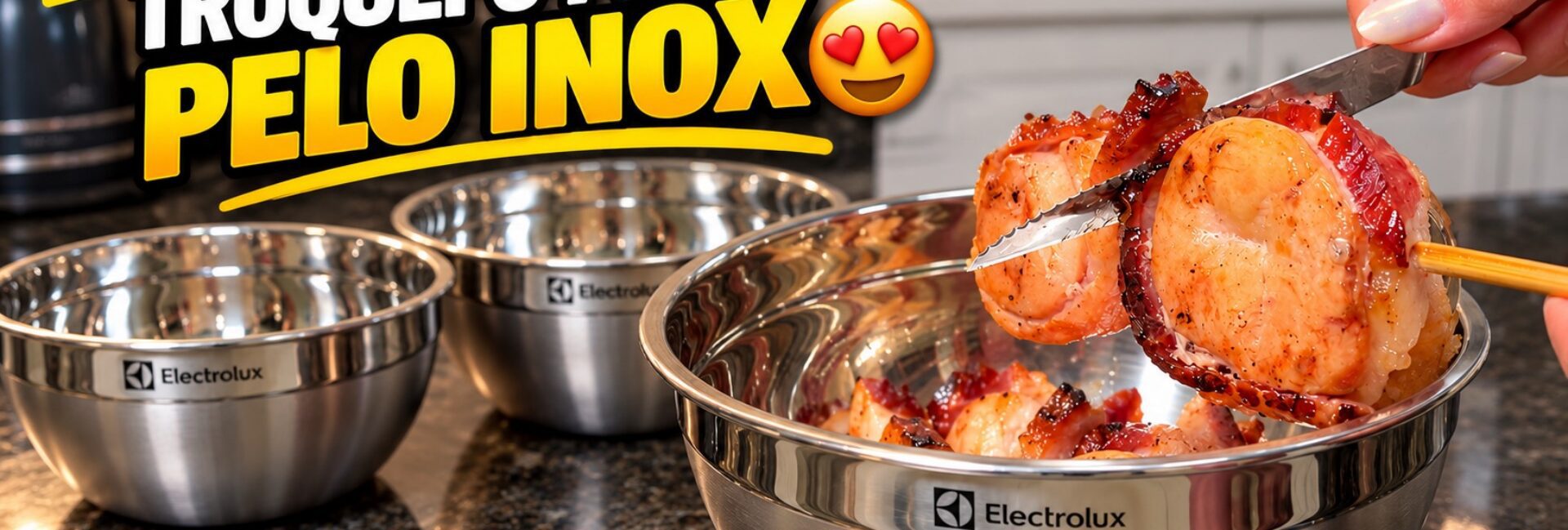 Bowls de inox com tampa para organizar a cozinha