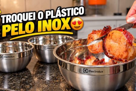 Bowls de inox com tampa para organizar a cozinha